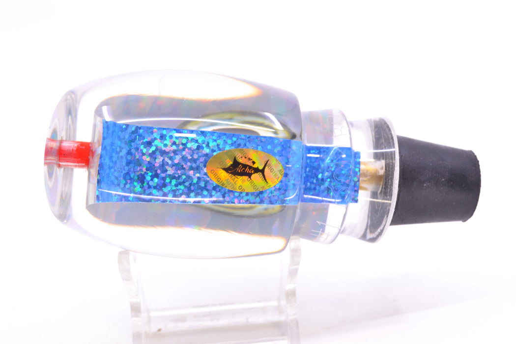 Aloha Lures Silver Rainbow Blue Rainbow Back Taxi Eyes Bamboocha 12" 6.7oz