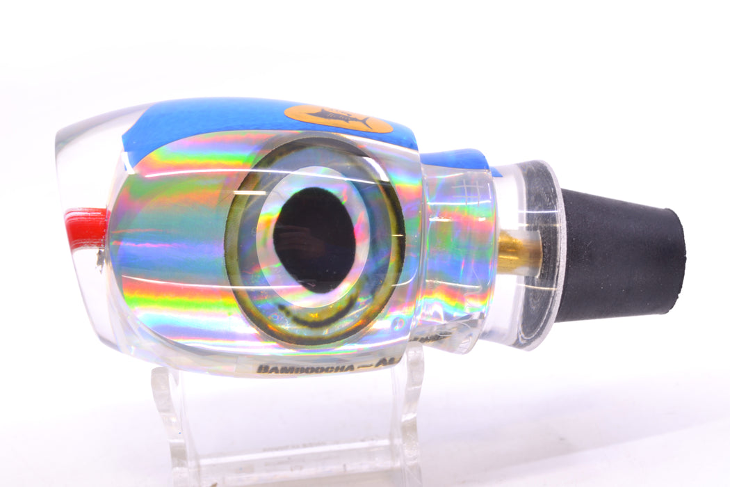 Aloha Lures Silver Rainbow Blue Rainbow Back Taxi Eyes Bamboocha 12" 6.7oz