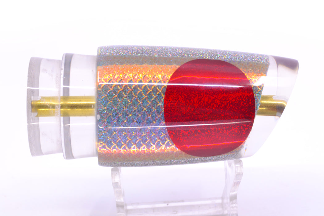 Koya Lures Ice Rainbow Scale Silver Glitter Pearl Red Eyes Straight Runner 12" 5.8oz