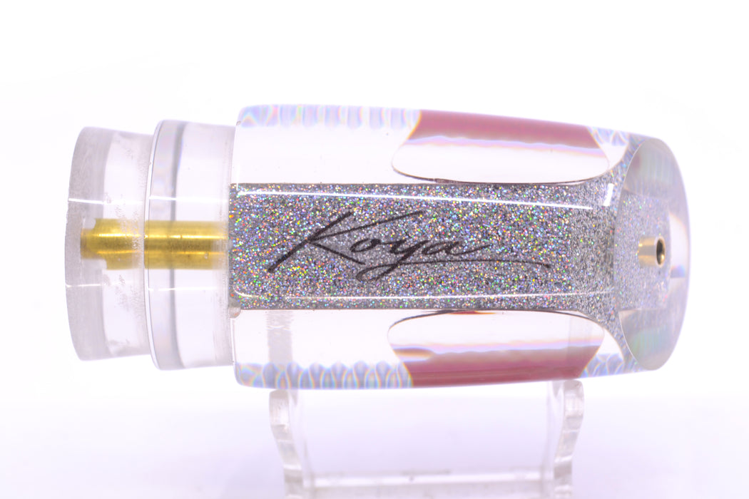 Koya Lures Ice Rainbow Scale Silver Glitter Pearl Red Eyes Straight Runner 12" 5.8oz