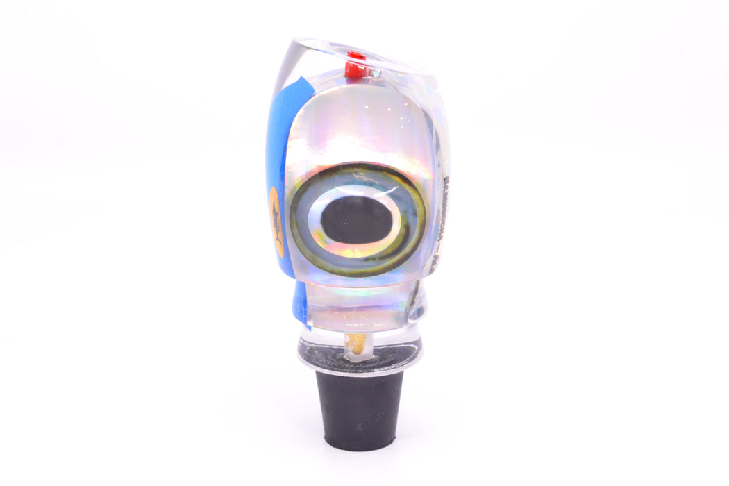 Aloha Lures Silver Rainbow Blue Rainbow Back Taxi Eyes Bamboocha 12" 6.7oz