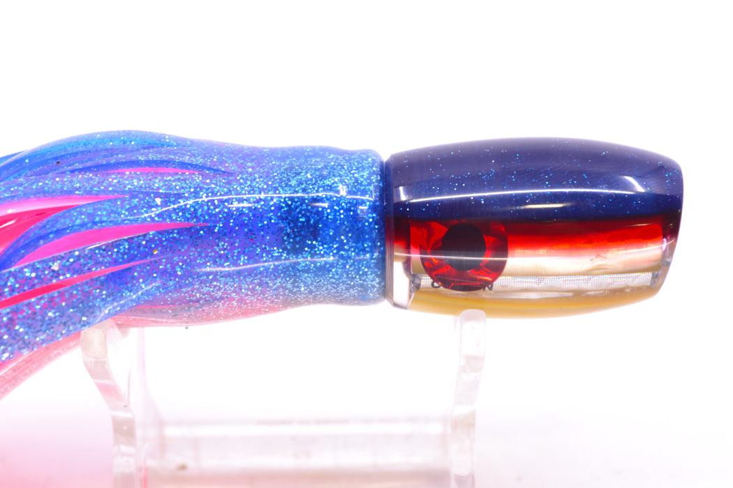 Coggin Lures Golden MOP Blue-Pink Back Maui Peanut 5.5" 3oz Skirted Blue-Silver/Pink