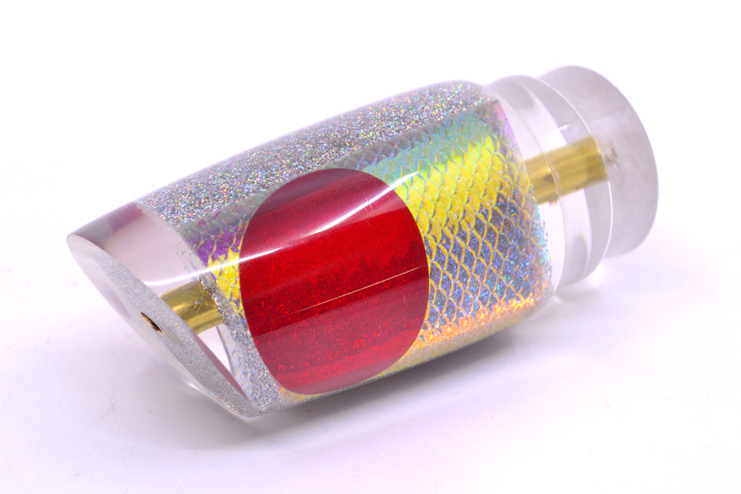 Koya Lures Ice Rainbow Scale Silver Glitter Pearl Red Eyes Straight Runner 12" 5.8oz