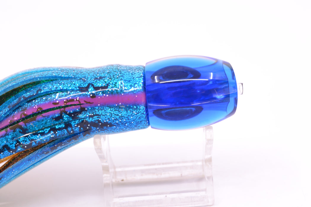 Moyes Lures Ice Blue Awabi Blue Back Taxi Eyes NEW Small Blaster 9" 4.5oz Skirted