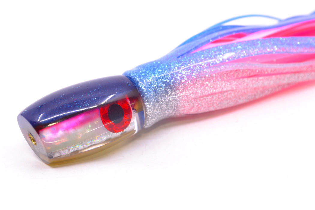 Coggin Lures Golden MOP Blue-Pink Back Maui Peanut 5.5" 3oz Skirted Blue-Silver/Pink