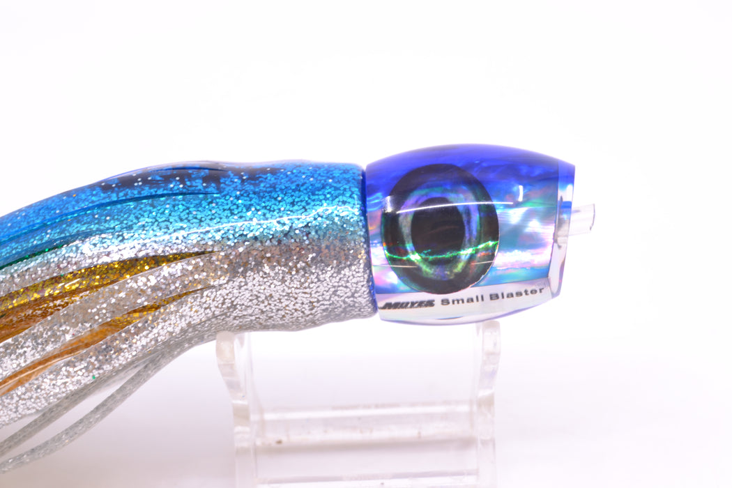 Moyes Lures Ice Blue Awabi Blue Back Taxi Eyes NEW Small Blaster 9" 4.5oz Skirted