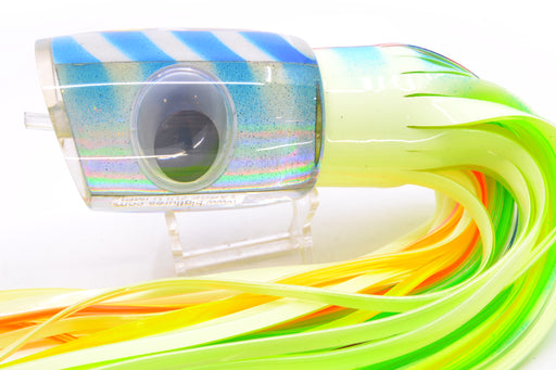 Big T Lures Silver Rainbow Pearl Blue Striped Back Large Zulu Impi 16
