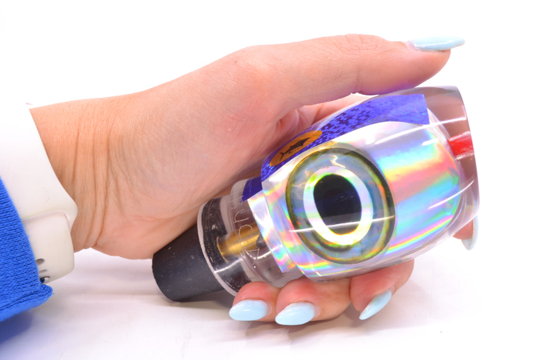 Aloha Lures Silver Rainbow Purple Rainbow Back Taxi Eyes Bamboocha 12" 6.7oz