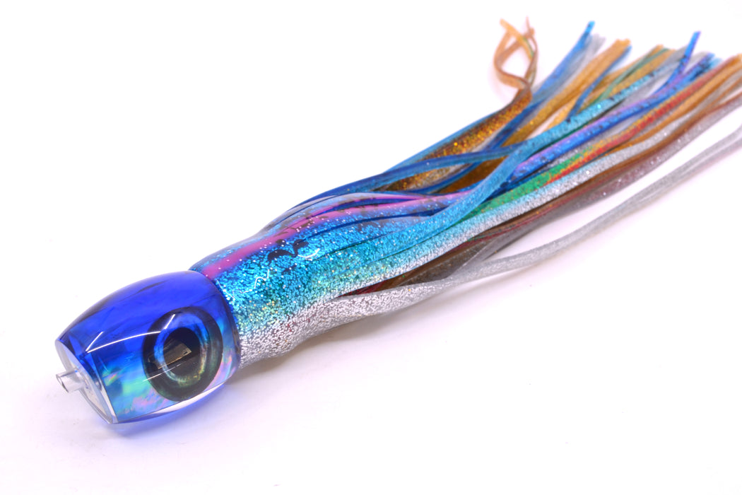 Moyes Lures Ice Blue Awabi Blue Back Taxi Eyes NEW Small Blaster 9" 4.5oz Skirted