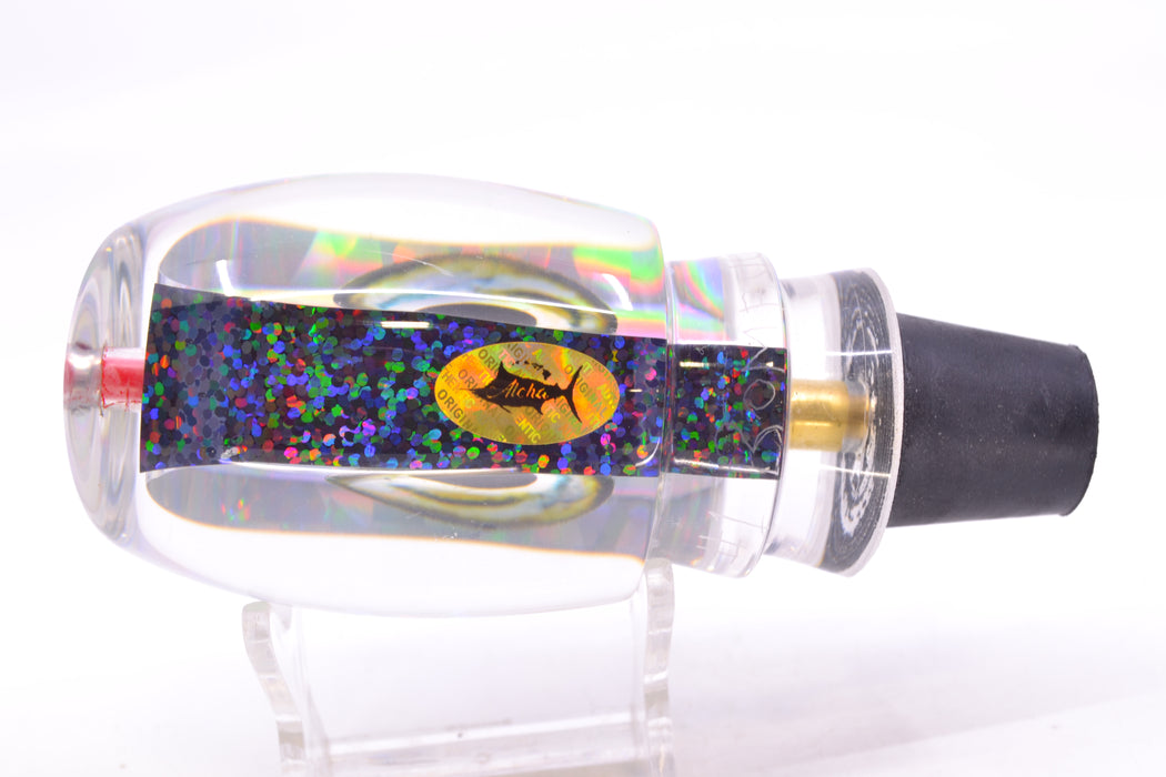 Aloha Lures Silver Rainbow Black Rainbow Back Taxi Eyes Bamboocha 12" 6.7oz