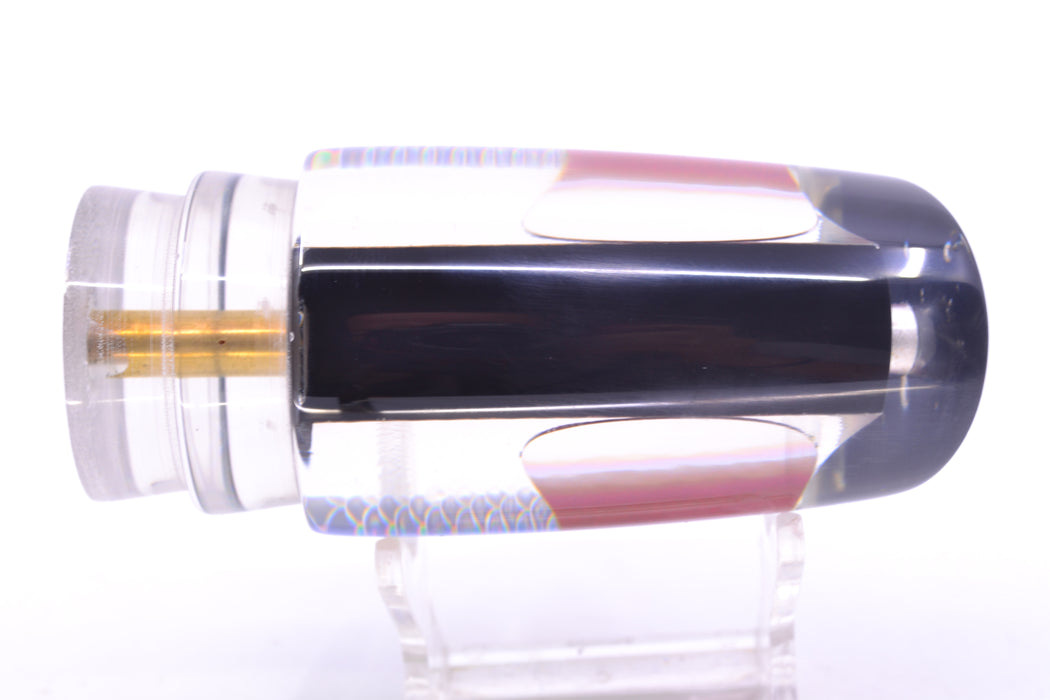 Koya Lures Rainbow Scale Black Pearl Red Eyes Straight Runner 12" 5.8oz