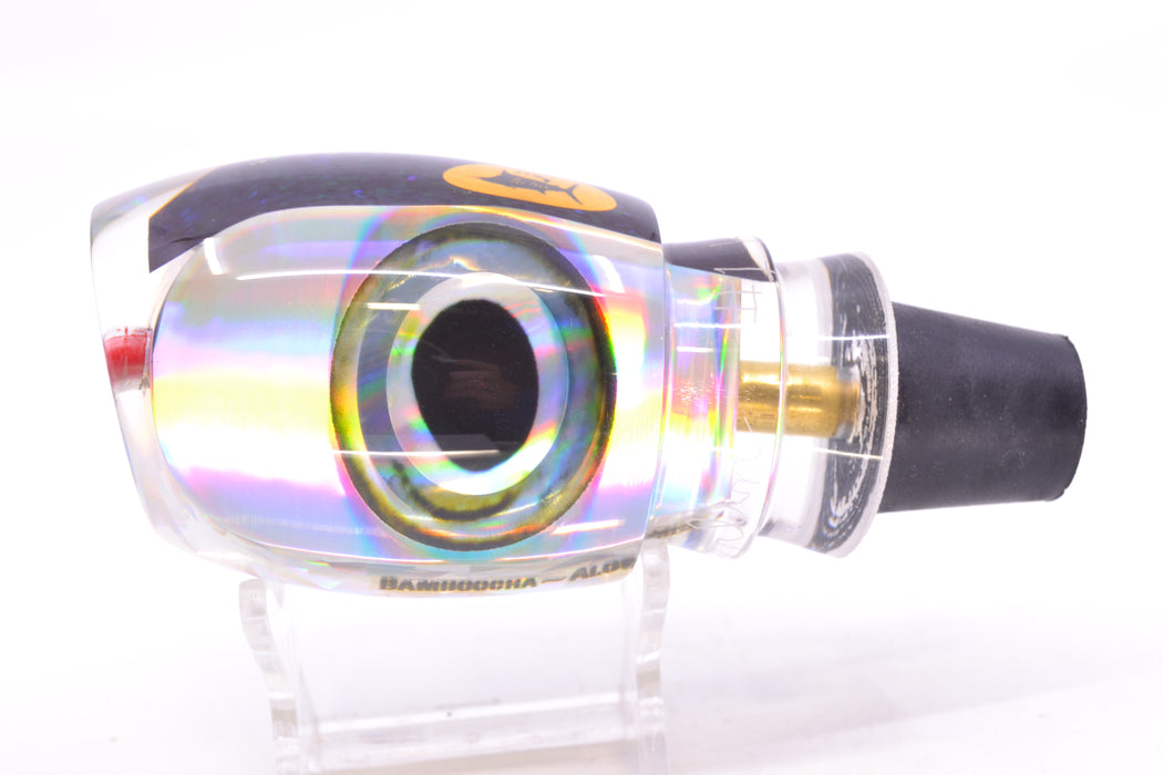 Aloha Lures Silver Rainbow Black Rainbow Back Taxi Eyes Bamboocha 12" 6.7oz
