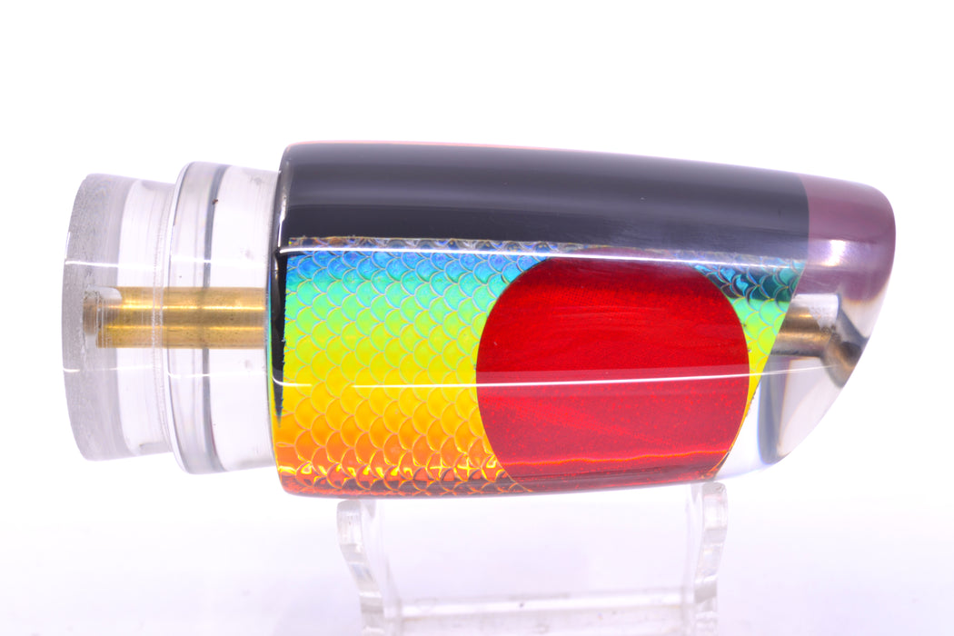 Koya Lures Rainbow Scale Black Pearl Red Eyes Straight Runner 12" 5.8oz