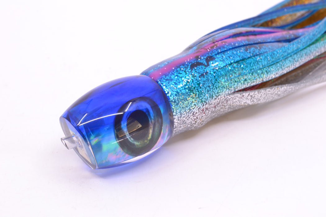 Moyes Lures Ice Blue Awabi Blue Back Taxi Eyes NEW Small Blaster 9" 4.5oz Skirted