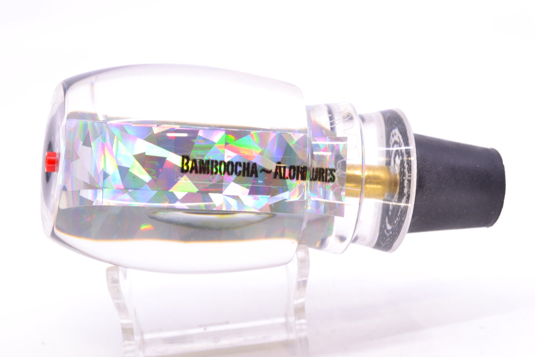 Aloha Lures Silver Rainbow Black Rainbow Back Taxi Eyes Bamboocha 12" 6.7oz