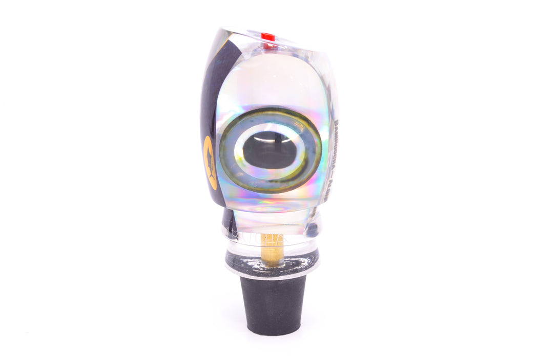 Aloha Lures Silver Rainbow Black Rainbow Back Taxi Eyes Bamboocha 12" 6.7oz