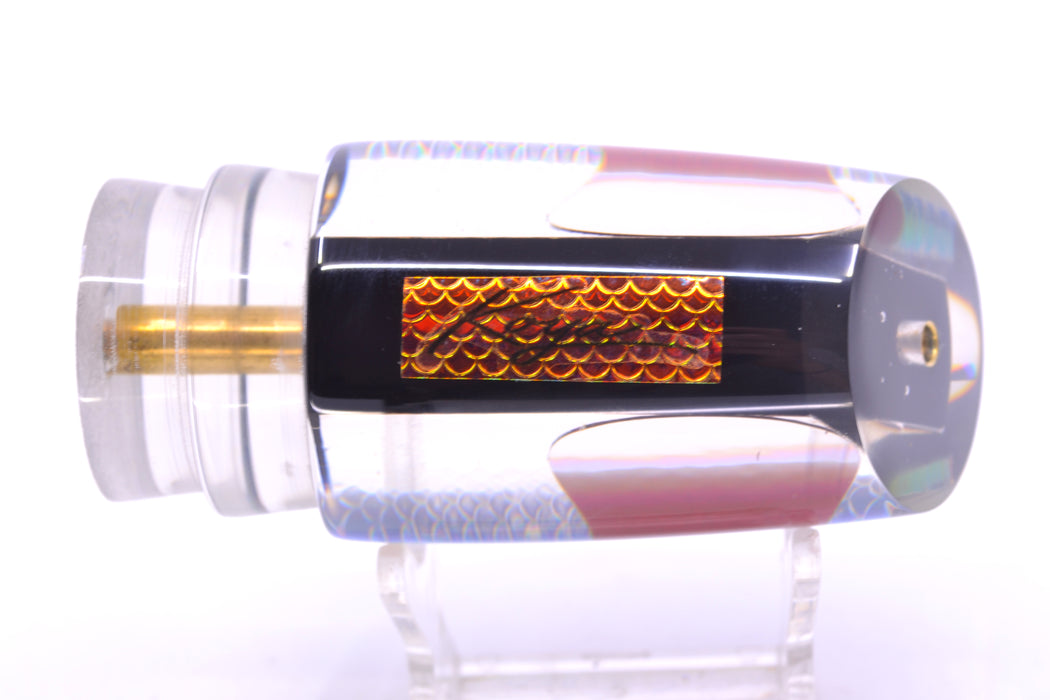 Koya Lures Rainbow Scale Black Pearl Red Eyes Straight Runner 12" 5.8oz