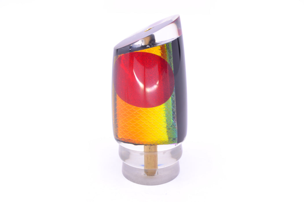 Koya Lures Rainbow Scale Black Pearl Red Eyes Straight Runner 12" 5.8oz