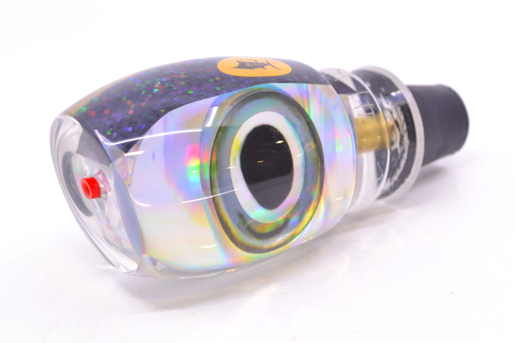 Aloha Lures Silver Rainbow Black Rainbow Back Taxi Eyes Bamboocha 12" 6.7oz