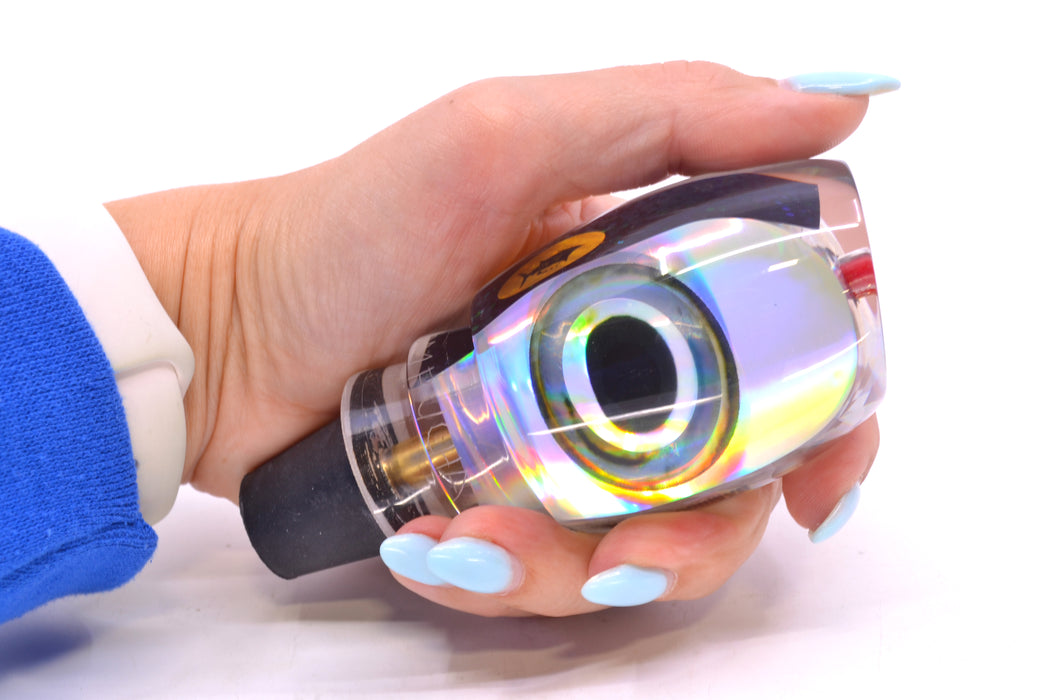 Aloha Lures Silver Rainbow Black Rainbow Back Taxi Eyes Bamboocha 12" 6.7oz