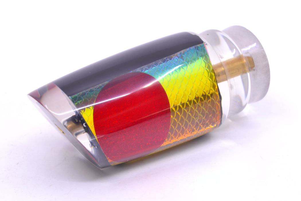 Koya Lures Rainbow Scale Black Pearl Red Eyes Straight Runner 12" 5.8oz