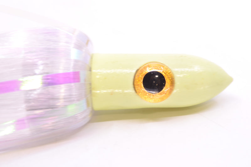 Iland Lures Crystal Flash Hair Glow Head Jr. Ilander 6.75" 1.75oz JRGLO450F-CY