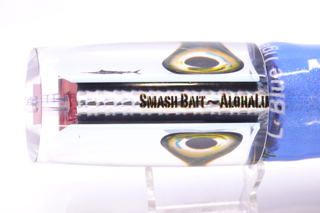 Aloha Lures Mirrored Black-Blue Back Smash Bait 14" 12.2oz FT Vinyl Blue Tiger