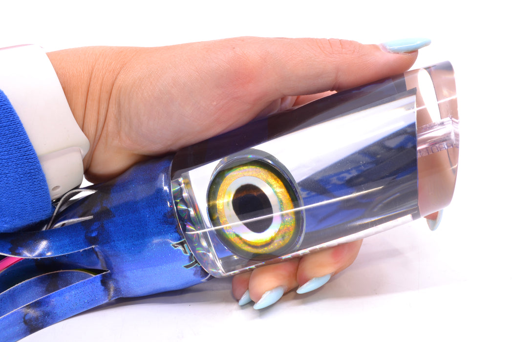 Aloha Lures Mirrored Black-Blue Back Smash Bait 14" 12.2oz FT Vinyl Blue Tiger