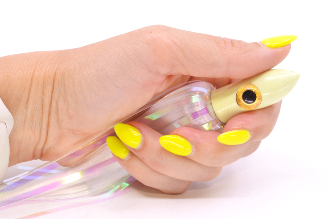Iland Lures Crystal Flash Hair Glow Head Jr. Ilander 6.75" 1.75oz JRGLO450F-CY