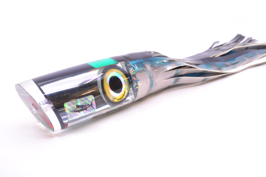 Aloha Lures Mirrored Black-Turquoise Back Smash Bait 14" 12.2oz FT Vinyl Blue Drip