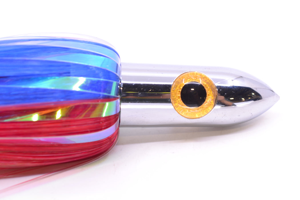 Iland Lures Blue-Red Flash Hair Chrome Head Jr. Ilander 6.75" 1.75oz JR450F-BL/RD