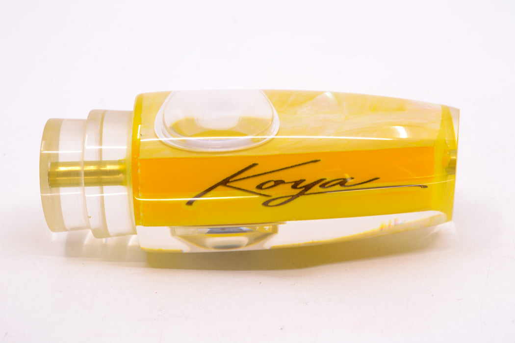 Koya Lures Yellow MOP Doll Eyes Large Kona Plunger 14" 9oz GZE