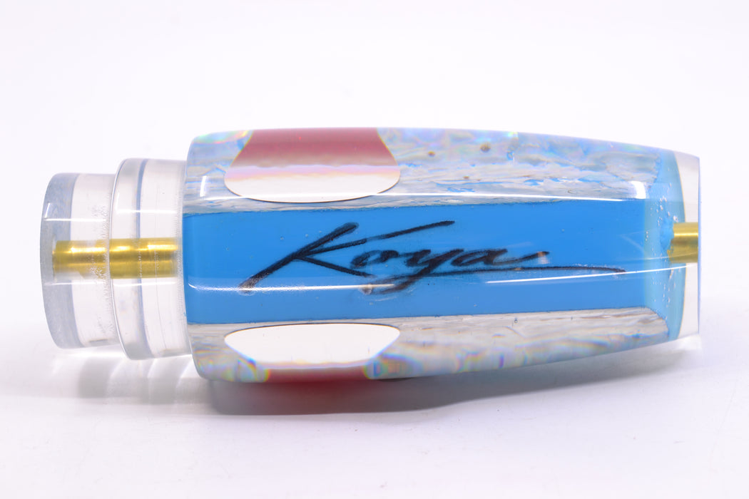 Koya Lures Ice Blue Awabi Red Eyes Large Kona Plunger 14" 9oz GZE