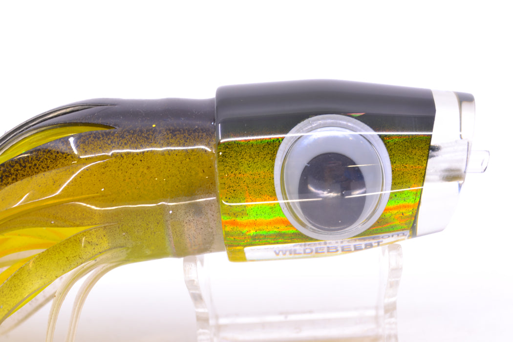 Big T Lures Black-Gold Rainbow Wildebeest 12" 7oz Skirted Black-Gold-Clear/Yellow GZE