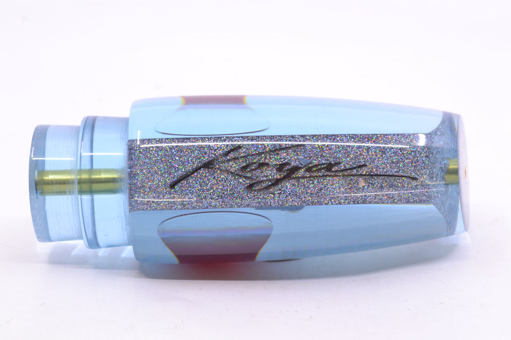 Koya Lures Ice Blue Rainbow Scale Red Eyes Large Kona Plunger 14" 9oz GZE