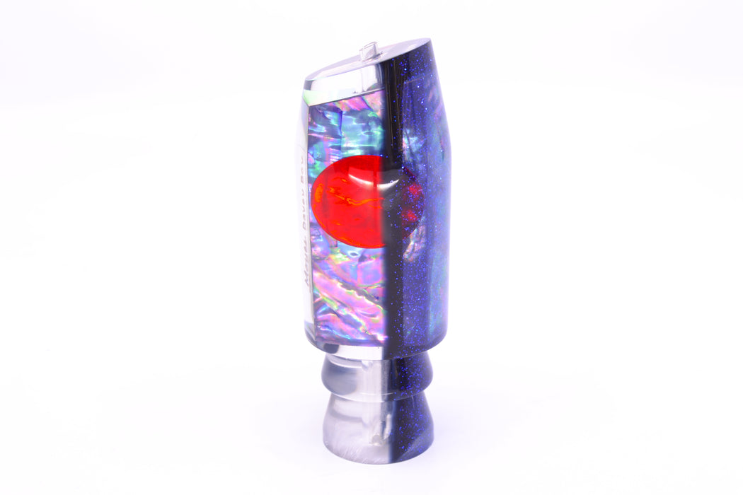 Moyes Lures Rainbow MOP Blue Glitter-Black Back Red Eyes Davey Boy 12" 5oz GZE