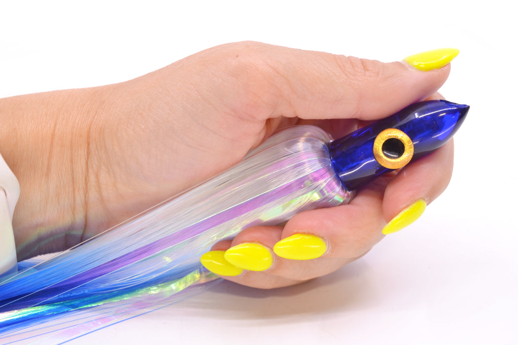 Iland Lures Flasher Series "Marlin" Hair Blue Head Jr. Dredge Ilander 6.5" 1oz DJR451F-MAR