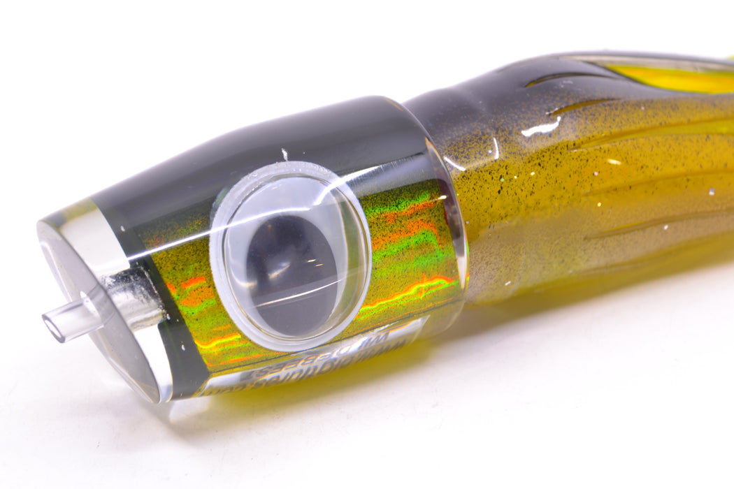 Big T Lures Black-Gold Rainbow Wildebeest 12" 7oz Skirted Black-Gold-Clear/Yellow GZE