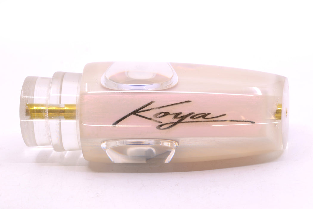 Koya Lures Strawberry Pearl Doll Eyes Large Kona Plunger 14" 9oz GZE
