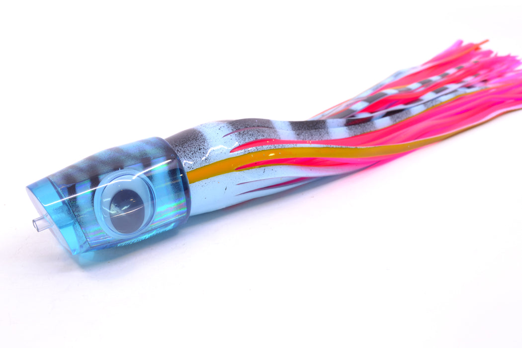 Big T Lures Ice Blue Rainbow Black Striped Back Wildebeest 12" 7oz Skirted Ice Blue-Black Bars GZE