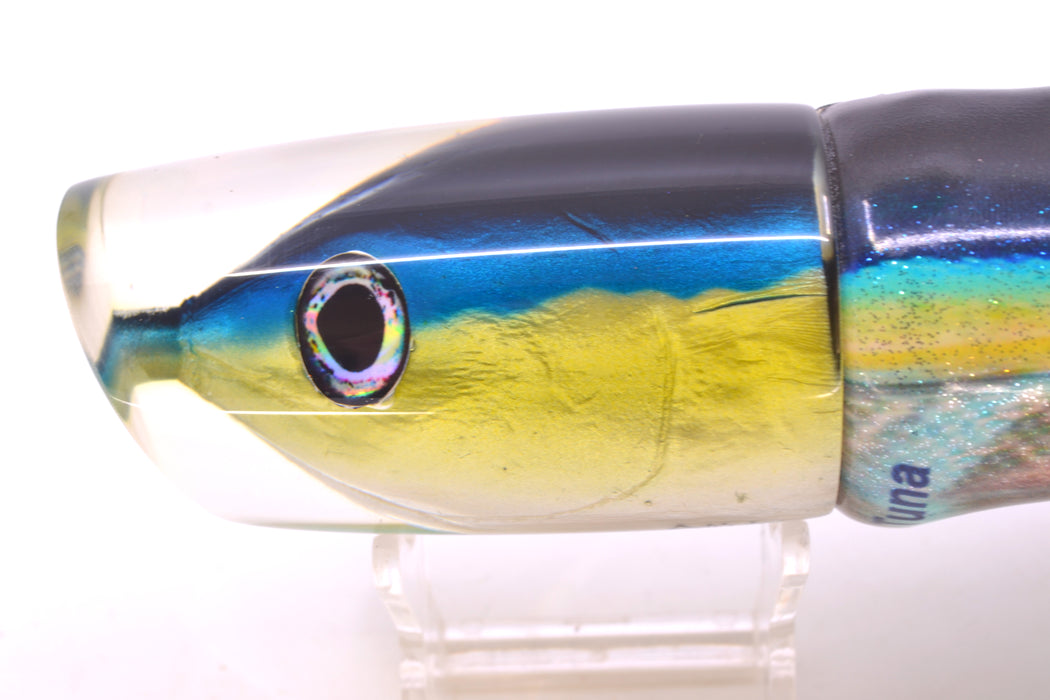 Ali'i Kai Lures Yellowfin Fish Head Large Kill Switch 12" 9.5oz Fire Tailz Vinyl Yellowfin