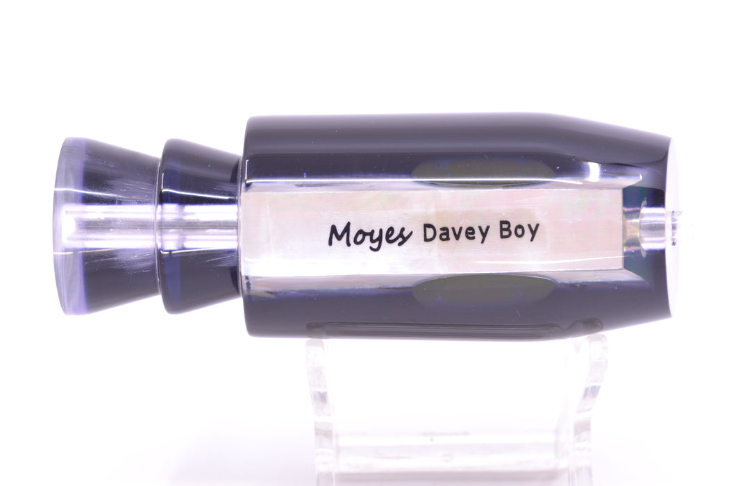 Moyes Lures Skipjack Paua-MOP Black-Purple Back Taxi Eyes Davey Boy 12" 5oz GZE