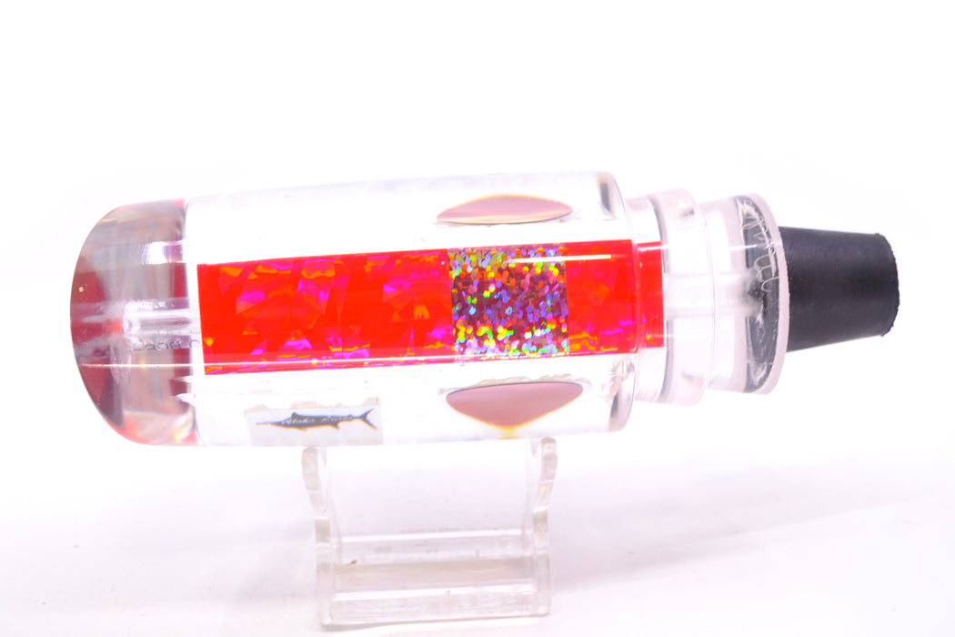 Aloha Lures Ice Rainbow Dichro Pink Rainbow Back Red Eyes Smash Bait 14" 9.5oz
