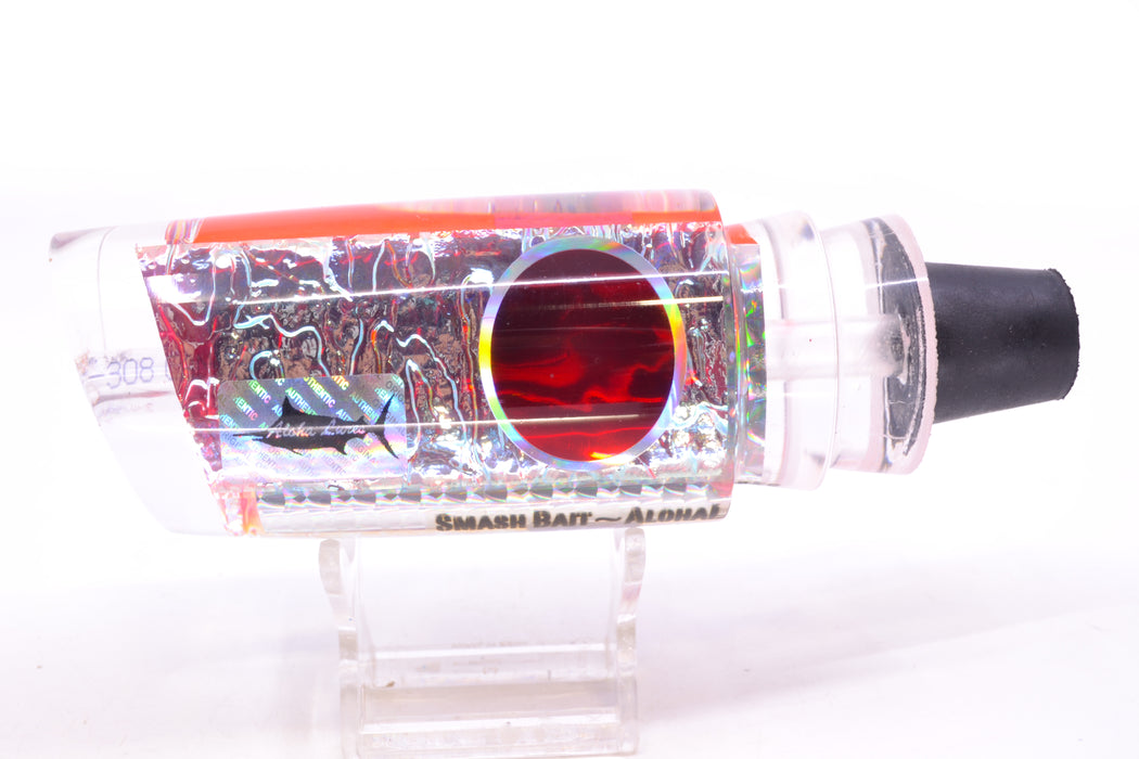 Aloha Lures Ice Rainbow Dichro Pink Rainbow Back Red Eyes Smash Bait 14" 9.5oz