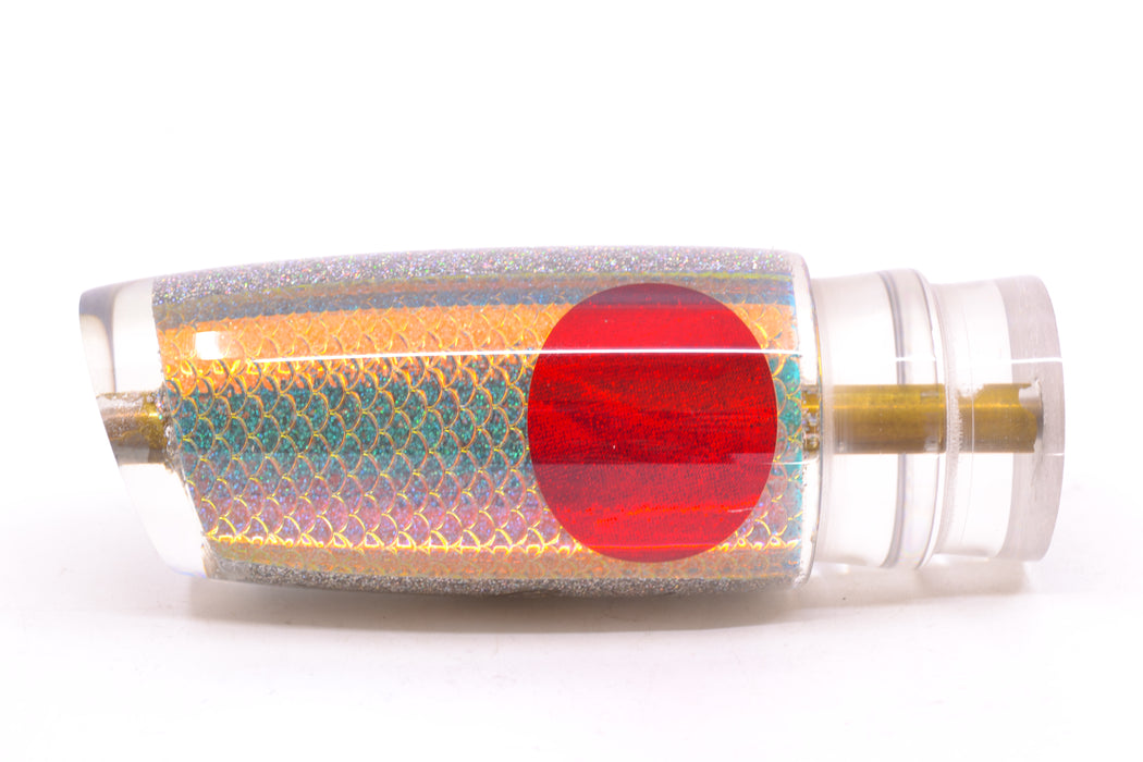 Koya Lures Silver Pearl Rainbow Scale Red Eyes Medium Kona Plunger 10" 5oz GZE