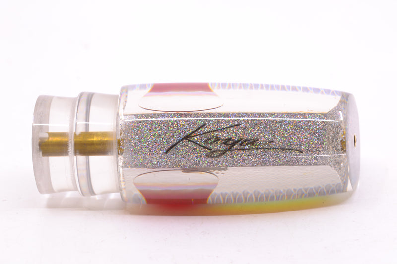 Koya Lures Silver Pearl Rainbow Scale Red Eyes Medium Kona Plunger 10" 5oz