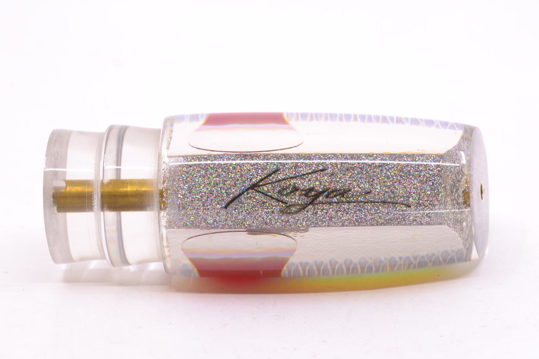 Koya Lures Silver Pearl Rainbow Scale Red Eyes Medium Kona Plunger 10" 5oz GZE