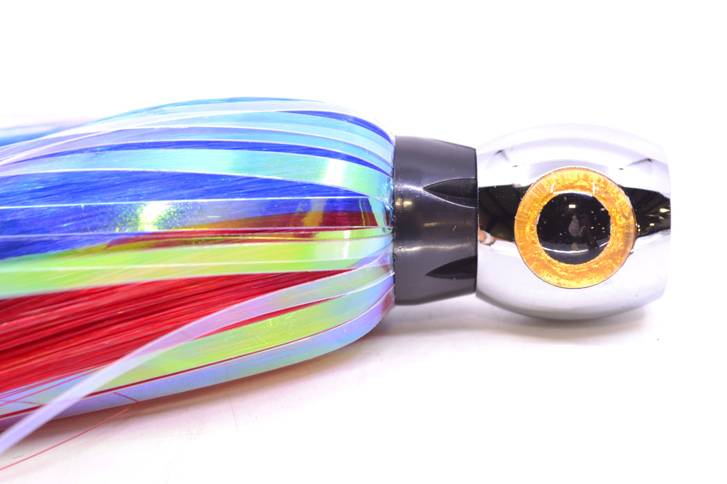 Iland Lures Blue-Red Flash Hair Chrome Head Sea Star 6.75" 1.5oz SS700F-BL/RD