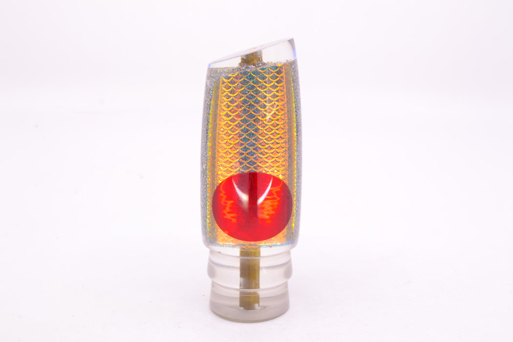 Koya Lures Silver Pearl Rainbow Scale Red Eyes Medium Kona Plunger 10" 5oz GZE