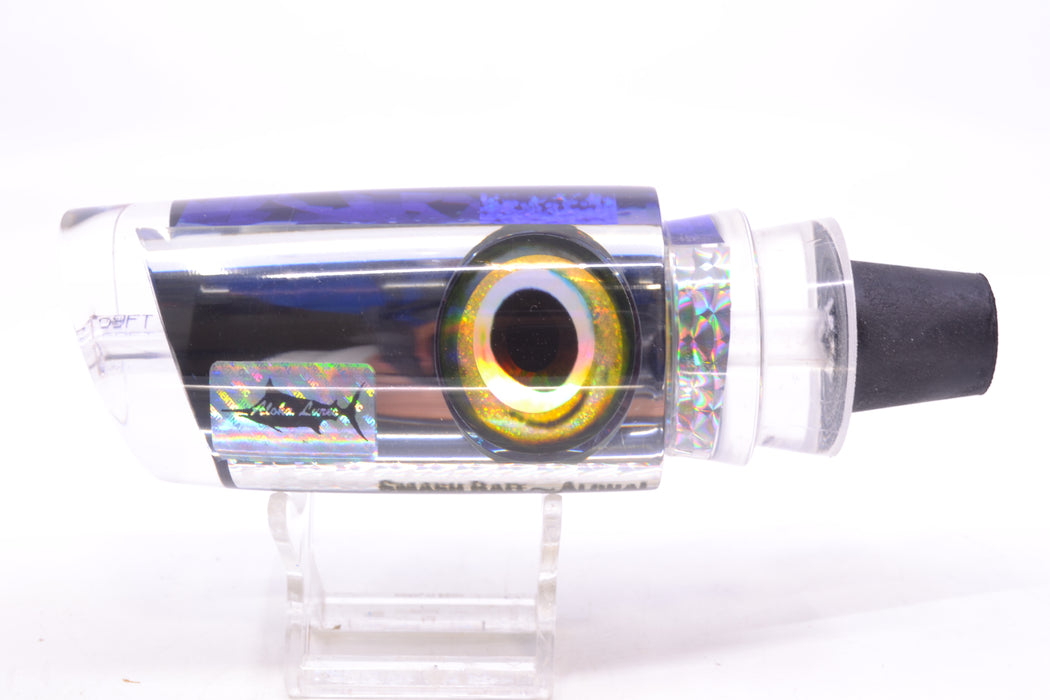 Aloha Lures Clear Mirrored Purple Rainbow Back Taxi Eyes Smash Bait 14" 9.5oz